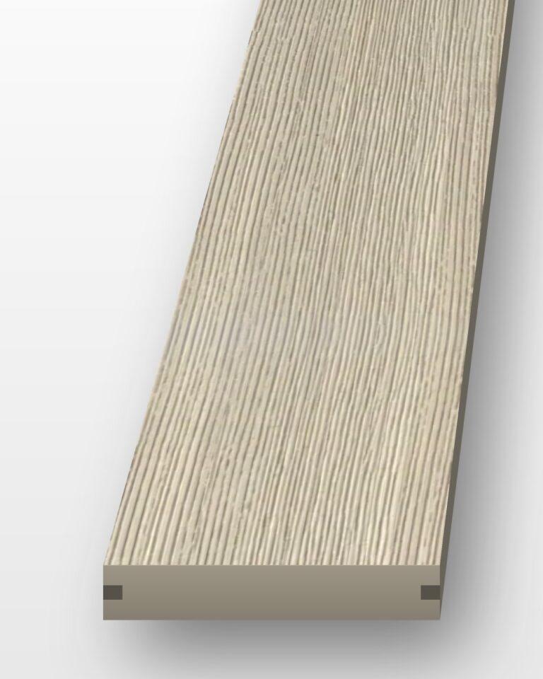 Modelo Prime composite decking board in Blackbutt, 140 × 23 mm, brushed timber-grain finish
