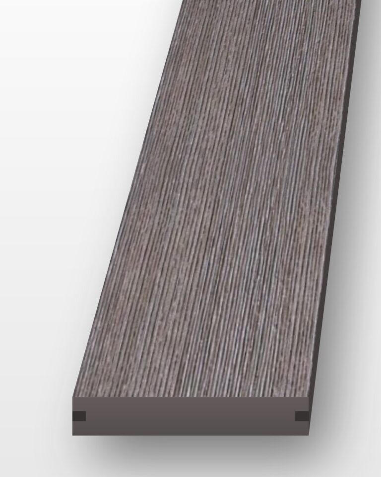 Modelo Prime composite decking board in Ipe, 140 × 23 mm, brushed timber-grain finish